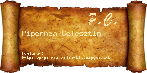 Pipernea Celesztin névjegykártya